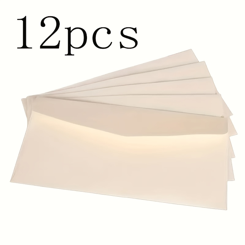 TEMU 12pcs Vintage Triangular Envelopes - Self-sealing, 110mm X 220mm Size, Black White, 3 Styles , Suitable For Business , Invoices, Flyers, Bank ,