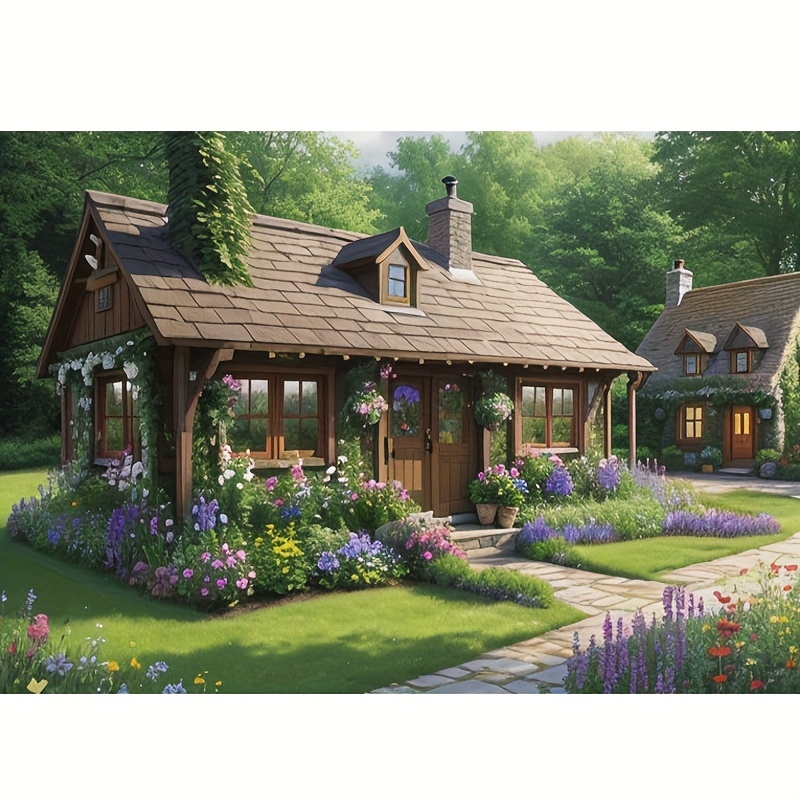 

1pc Adult Diy 5d Diamond Painting Kit, Rustic Diamond Painting Cottage Diy 5d Diamond Art Kit Full Diamond Adult Press Digital Painting Kit Diamond Art Wall Decoration (30x40cm/11.8x15.7inch)