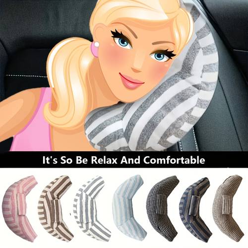 1pc car seat travel pillow neck support cushion pad super soft headrest shoulder pad in car belt sleeping pillow limit