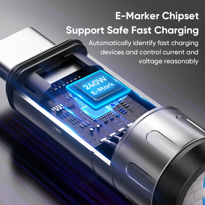 Type-C Lanyard Data Cable, Supports PD240W Fast Charging & Data Transfer