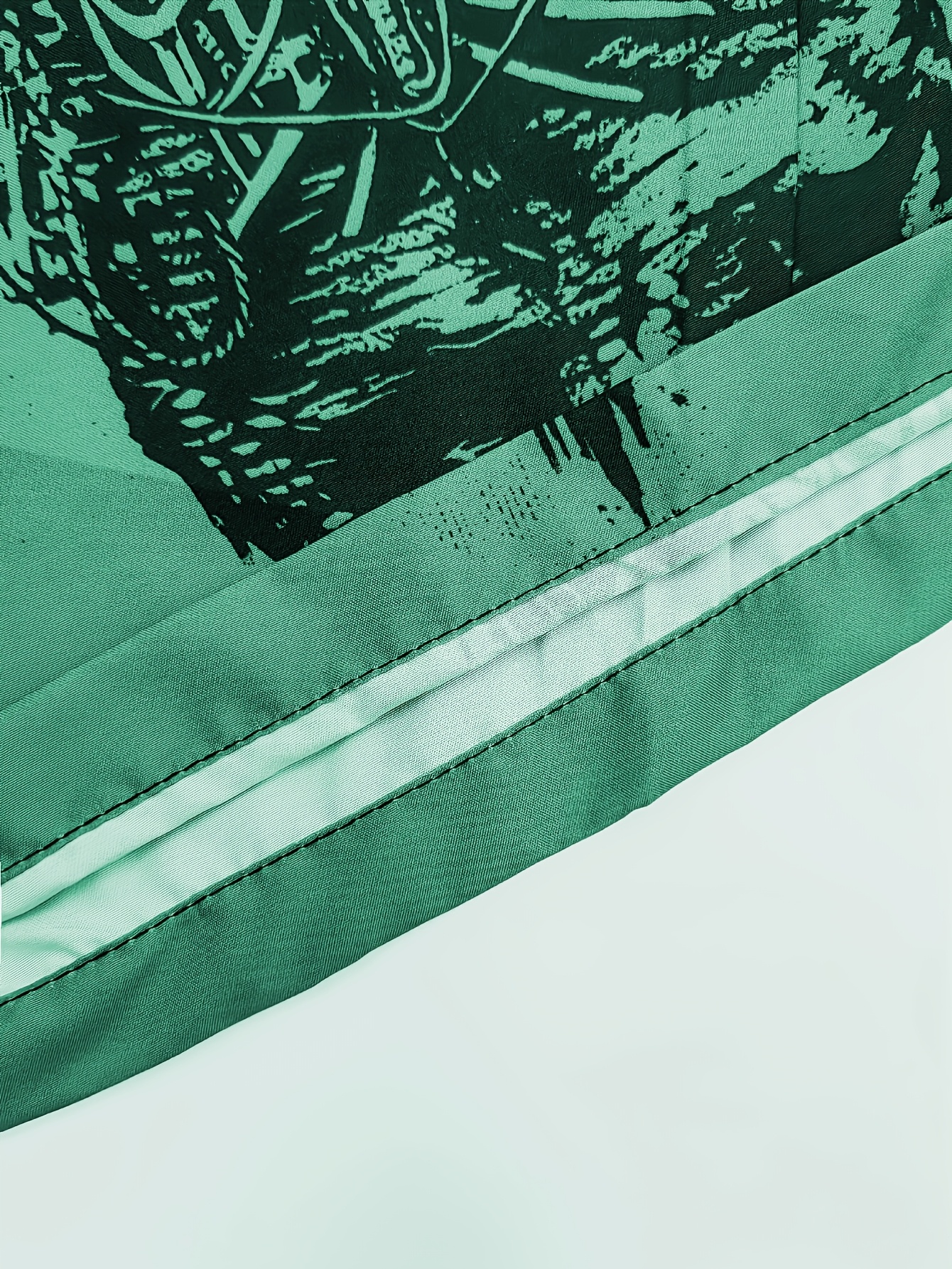 Men's Skull & Ship Print Beach Shorts - Lightweight Quick-Dry Polyester Swim Trunks with Adjustable Drawstring Waist, Regular Fit Casual Swimwear for Surfing, Pool & Summer Adventures (Khaki/Charcoal), Bathing Suits, PLUS SIZE