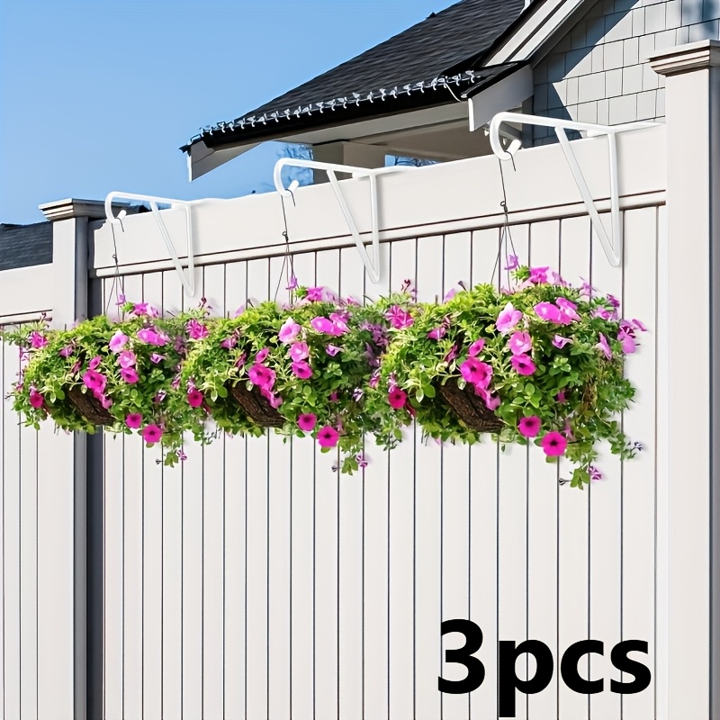 TEMU 【高耐久】頑丈な鉄製屋外フェンスフック。頑丈な鉄製構造で屋外での使用に耐えます。フェンスに取り付け可能で、植物、ランタン、工具の吊り下げに最適。防錆加工済み。