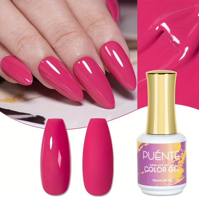 Image of 15ml Bright Rose Red Color Gel Nail Polish, Long-lasting, Soak-off Varnish For Stunning & Pedicures, Glossy Or Matte End, Easy Removal, Alcohol & Free, Home Nail Salon Use