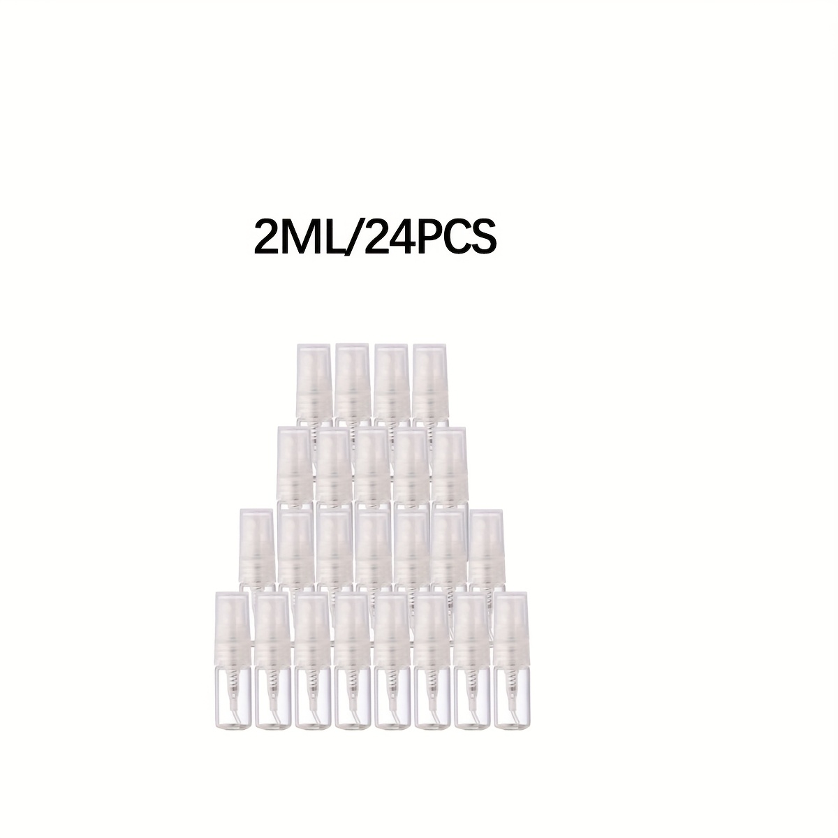 TEMU 24 flacons de vaporisation en verre transparent de 10 ml, mini réutilisables pour atomiseurs de parfum, flacons de voyage portables adaptés aux