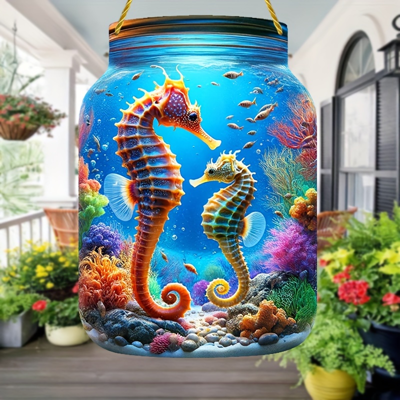 Classic Seahorse Acrylic Decorative Plaque Marine Theme - Temu