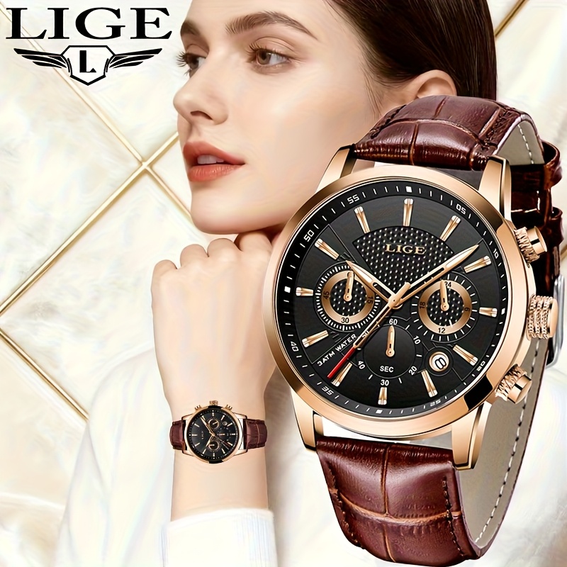chinese dress ladies Affordable OBLVLO Men Luxury Dress Watches Plated with Black PVD
