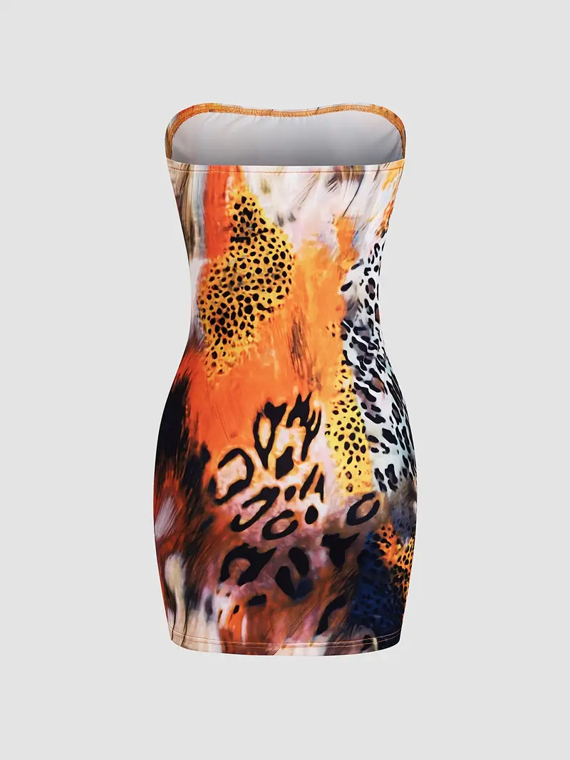orange and black bodycon dress Princess Polly racerneck bodycon maxi dress in black & orange blurred print