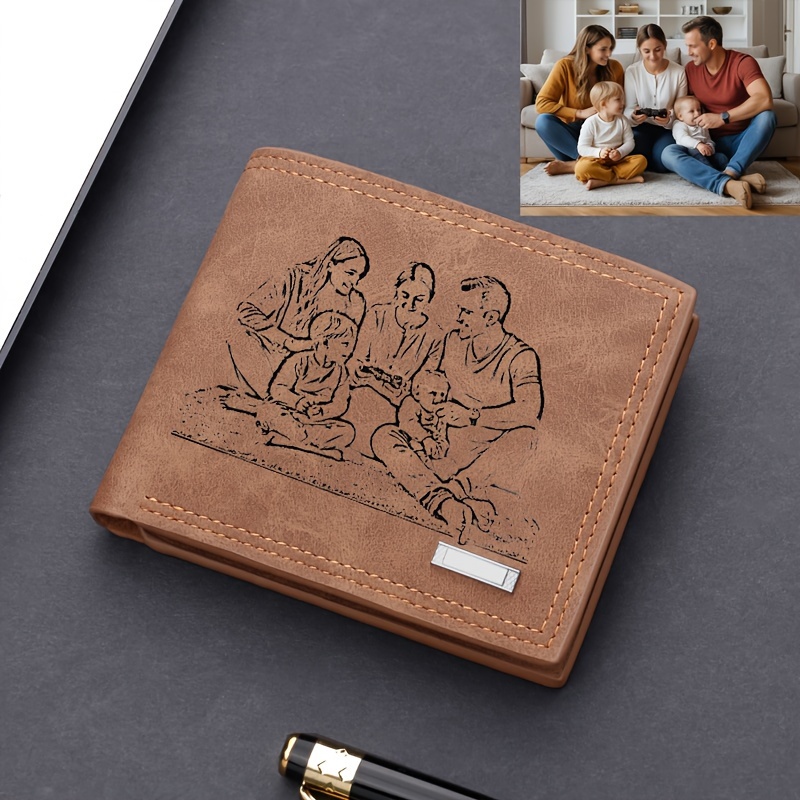 

Men's Wallet, Father's Day Gift, Short Style Pu Leather Wallet, Retro Fashion Coin Purse, Credit Card Holder, Multicard Slot Solid Color Pouch, Personalized Product, Father's Day Gifts, 1pc