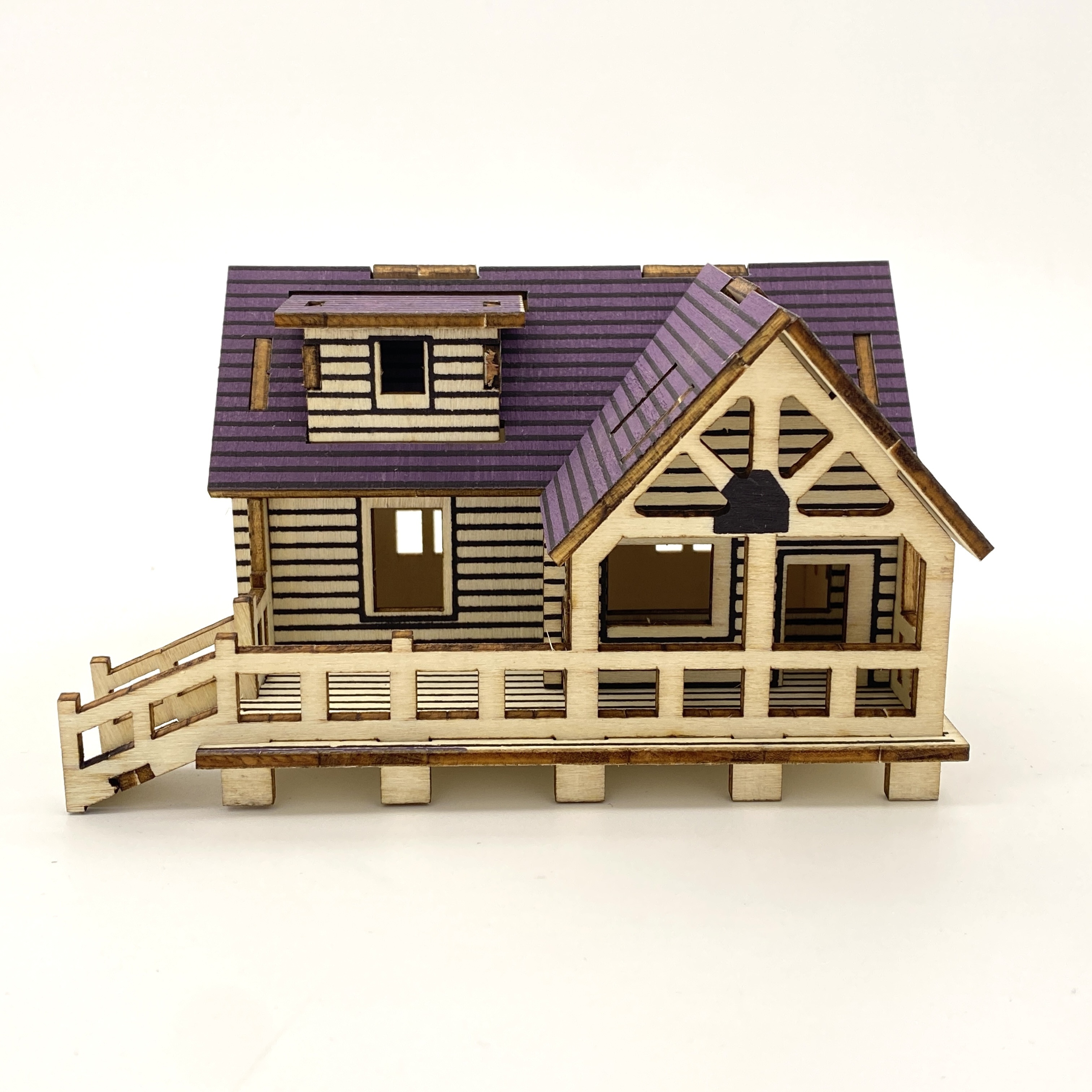 Wooden 3d Puzzle Architectural Model Puzzle Kit Small Villa Temu