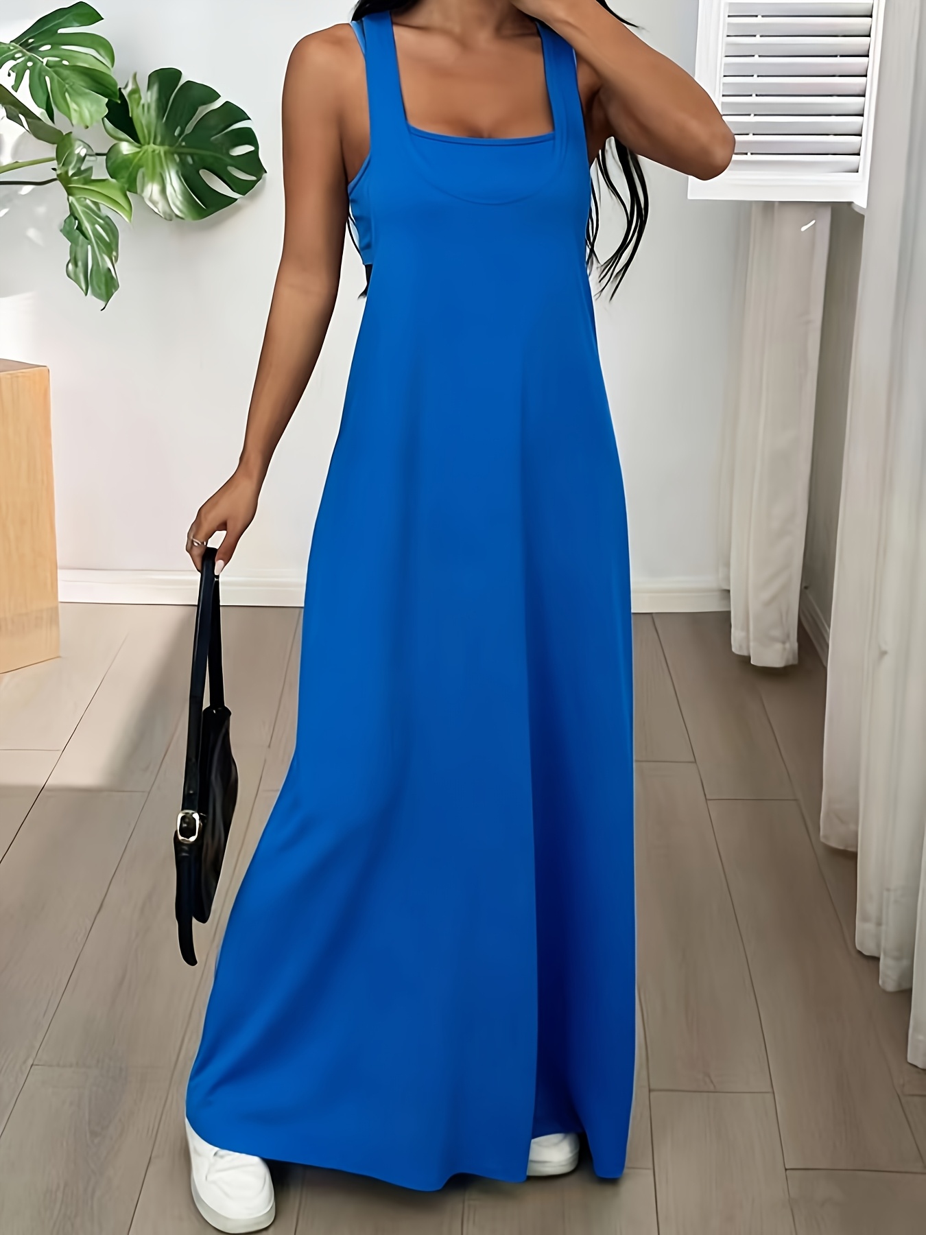   color asymmetrical neckline sleeveless casual dress set is perfect for summer wear Product details 10