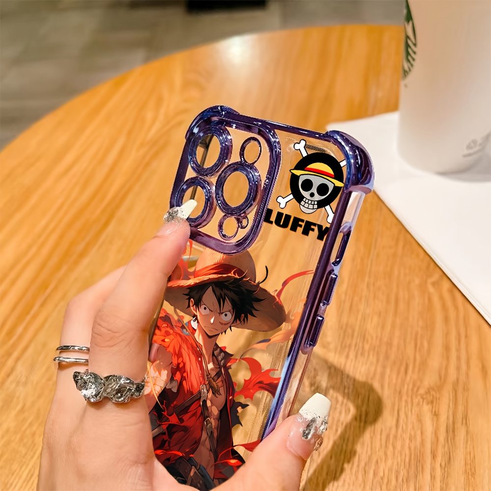 Funda para Teléfono - Funda para Teléfono - WB One Piece Aventura Anime Barco de Vela Funda para Teléfono Adecuada para iPhone 16 15 14 13 12 11 Pro Max X XR XSMAX 8 7 Plus Anticaída Cubierta Trasera Suave Transparente