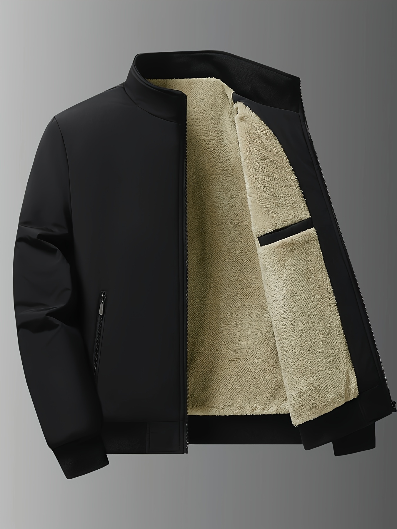 mens fleece jacket with added thickness