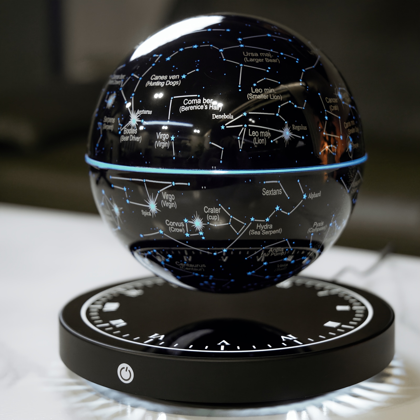 1pc floating light globe anti gravity black technology magnetic levitation night light constellation ball unique   globe table lamp creative led starlight ball gift for christmas details 17