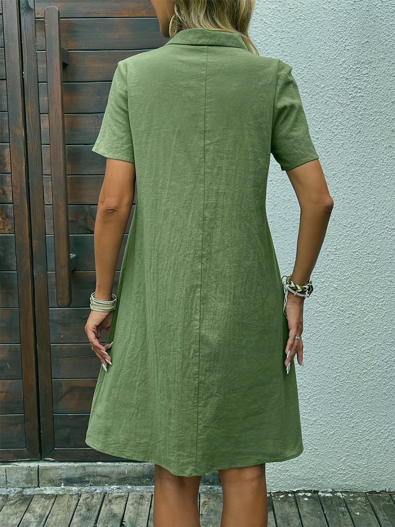 sage green country dress Midi Sage Green Casual Party Dress with Ruffle Skirt Sage / Small