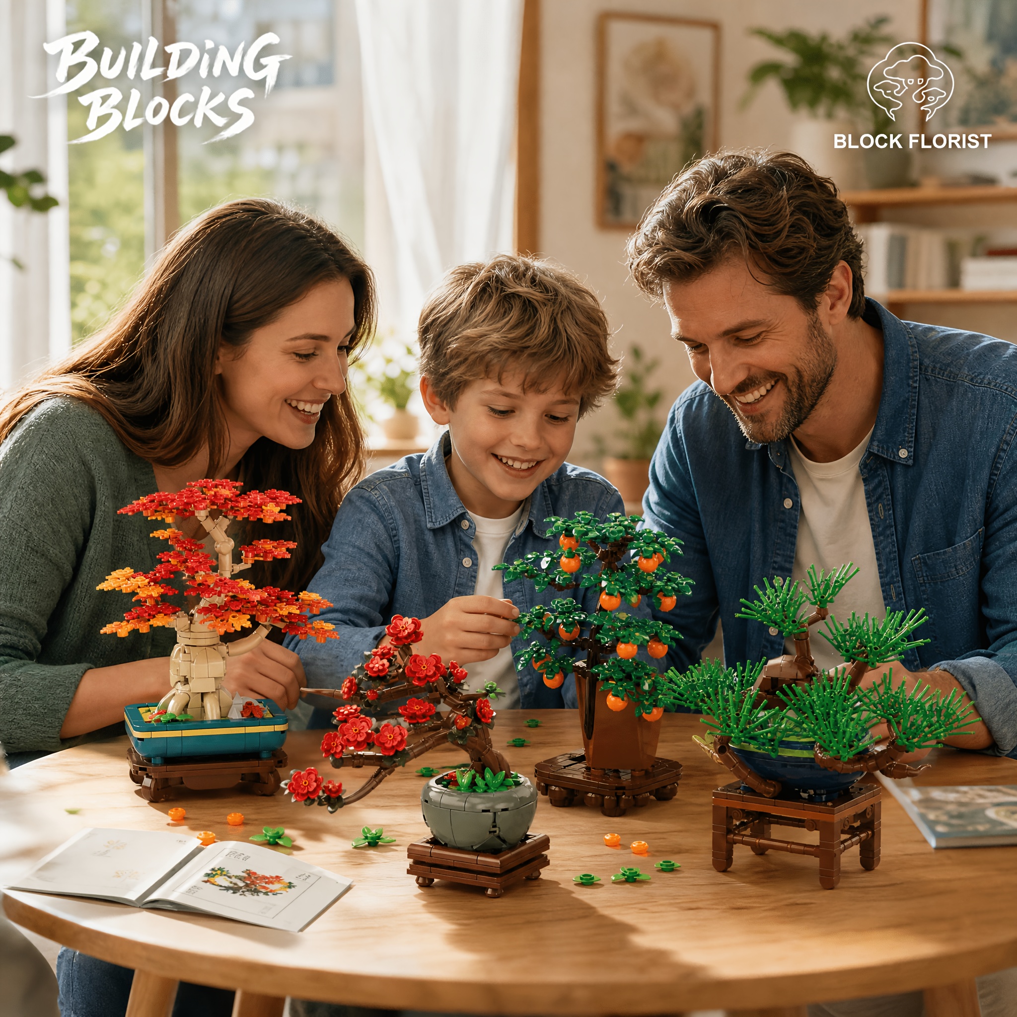 New Potted Ornament Building Blocks, Floral Designs
