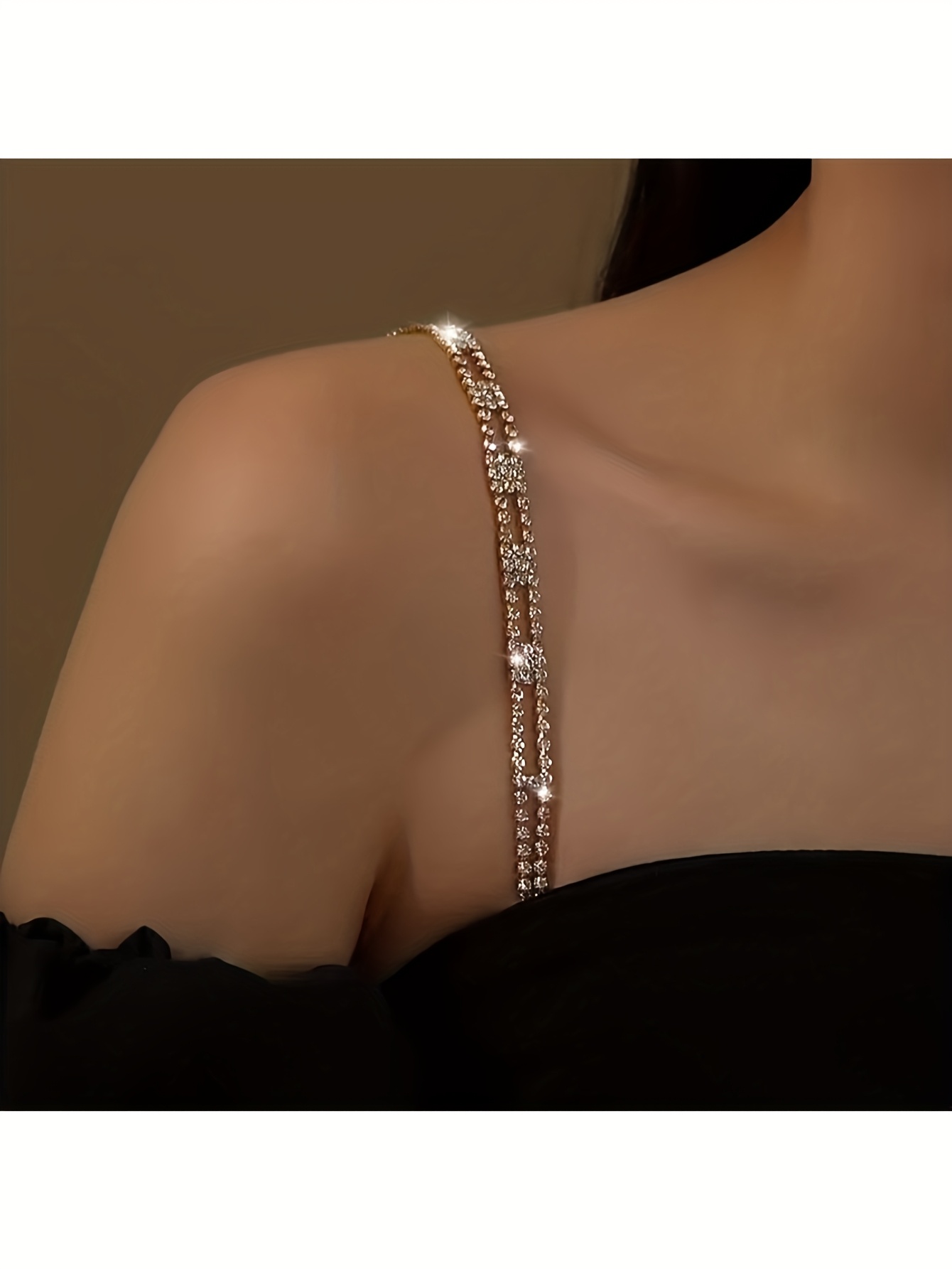 2pcs of luxury adjustable   bra shoulder straps invisible and   suitable for off shoulder clothing backless tops wedding underwear comfortable nonwoven metal accessories perfect elegant dress wearing experience