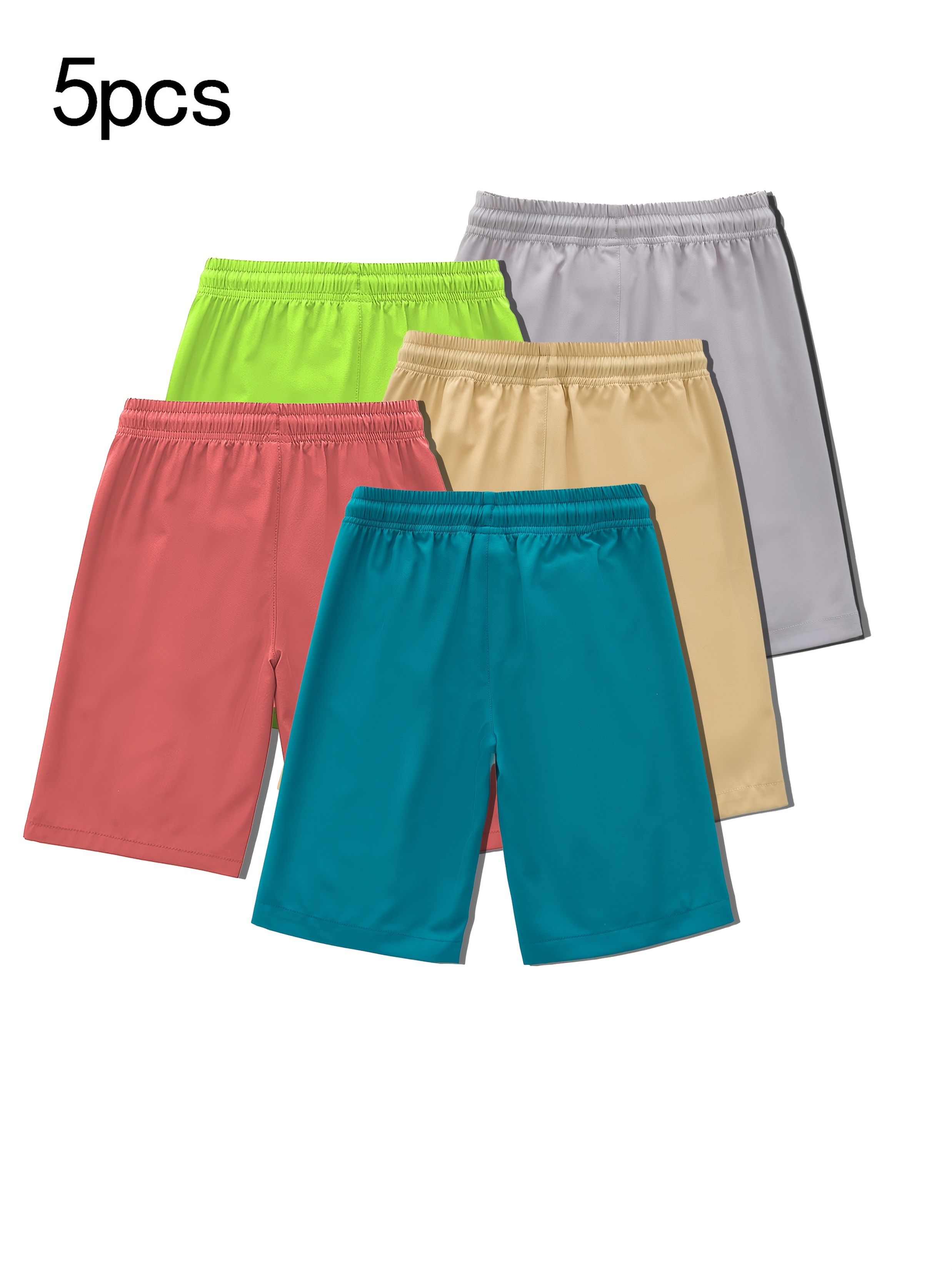5pcs set trendy summer shorts boys breathable fabric