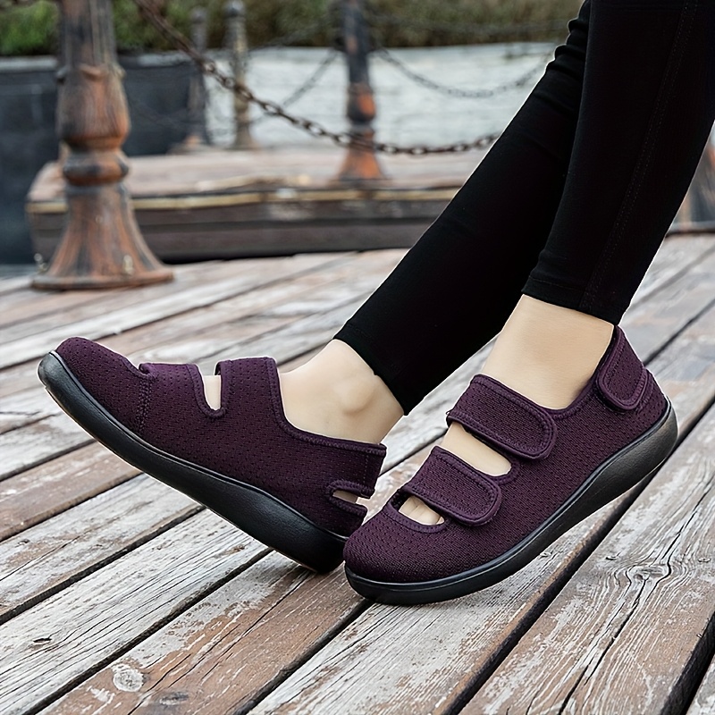 Zapatos transpirables de tela ancha para hombres, mujeres y mayores  Antideslizantes cómodos para con correas ajustabl