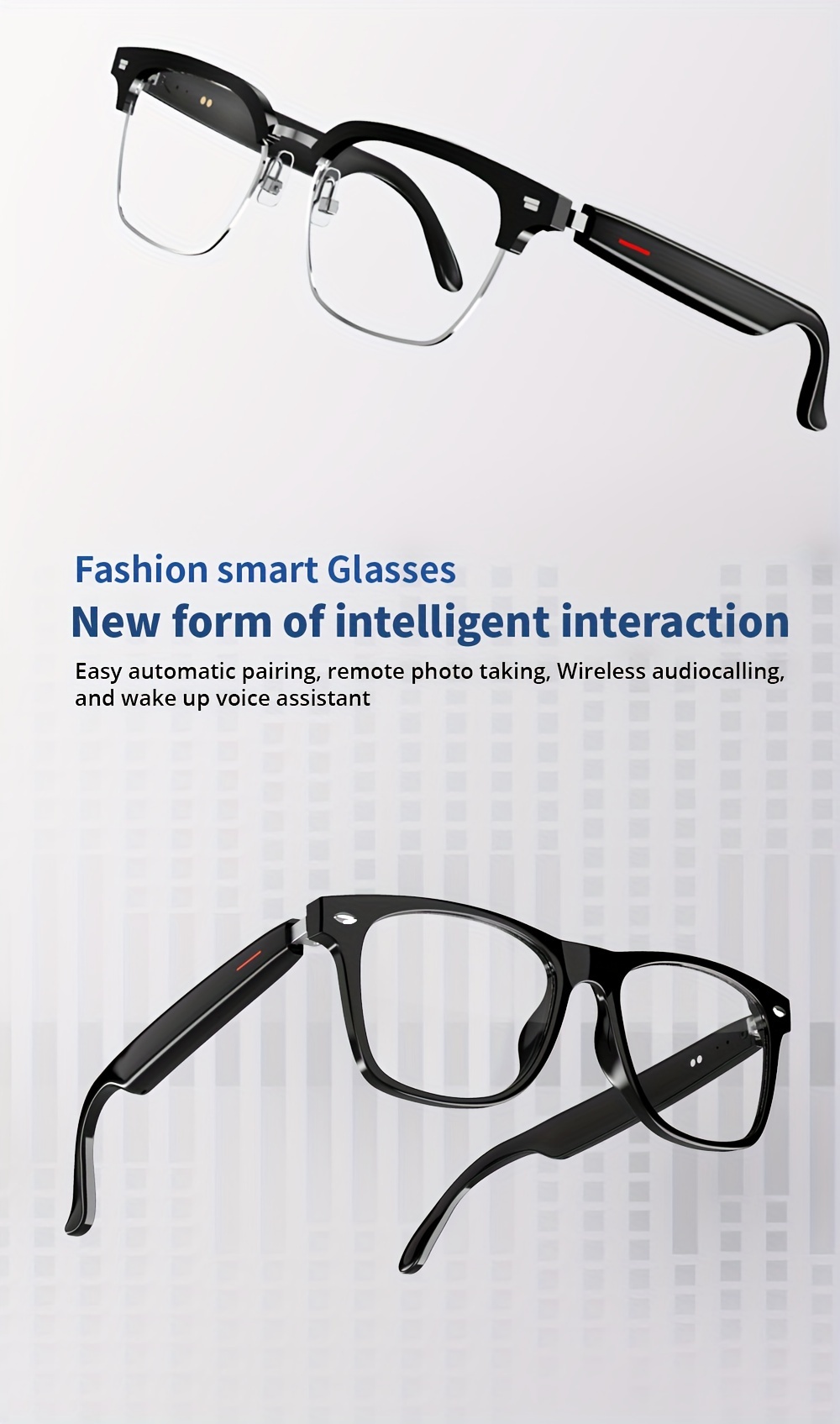 Gafas de sol inteligentes Bluetooth impermeables, Gafas Bluetooth 4 Smart
