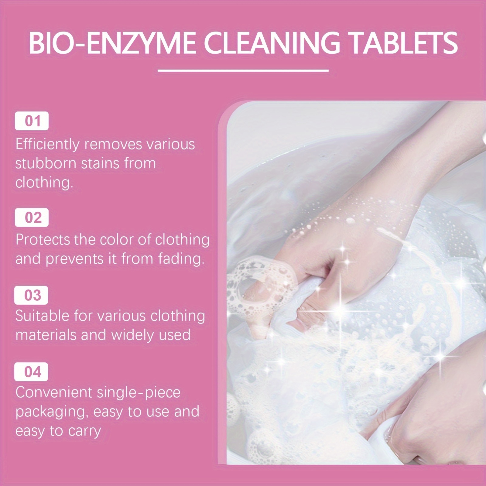 20pcs   laundry detergent tablets stain removal fragrance   no residue lemon acid citric sugar gum ingredients details 8