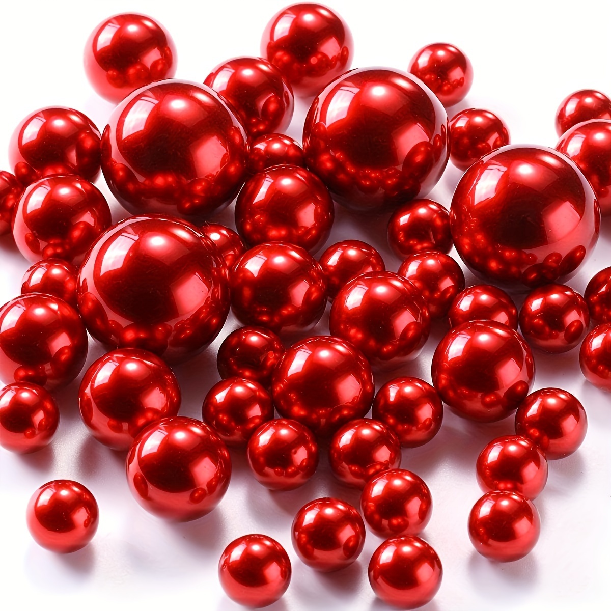 Image of 240pcs Pearls For Crafts No Holes, Vase Filler For Table , Wedding, Birthday Party, Home Decoration, Halloween, Thanksgiving Day, Christmas, Mother's Day, Easter, 's Day