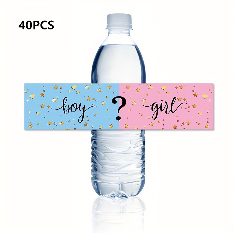 TEMU 40pcs, Autocollant Rectangulaire pour Bouteille d'Eau de , Autocollant de Cadeau, Autocollant pour Bouteille d'Eau, Fournitures de Décoration de