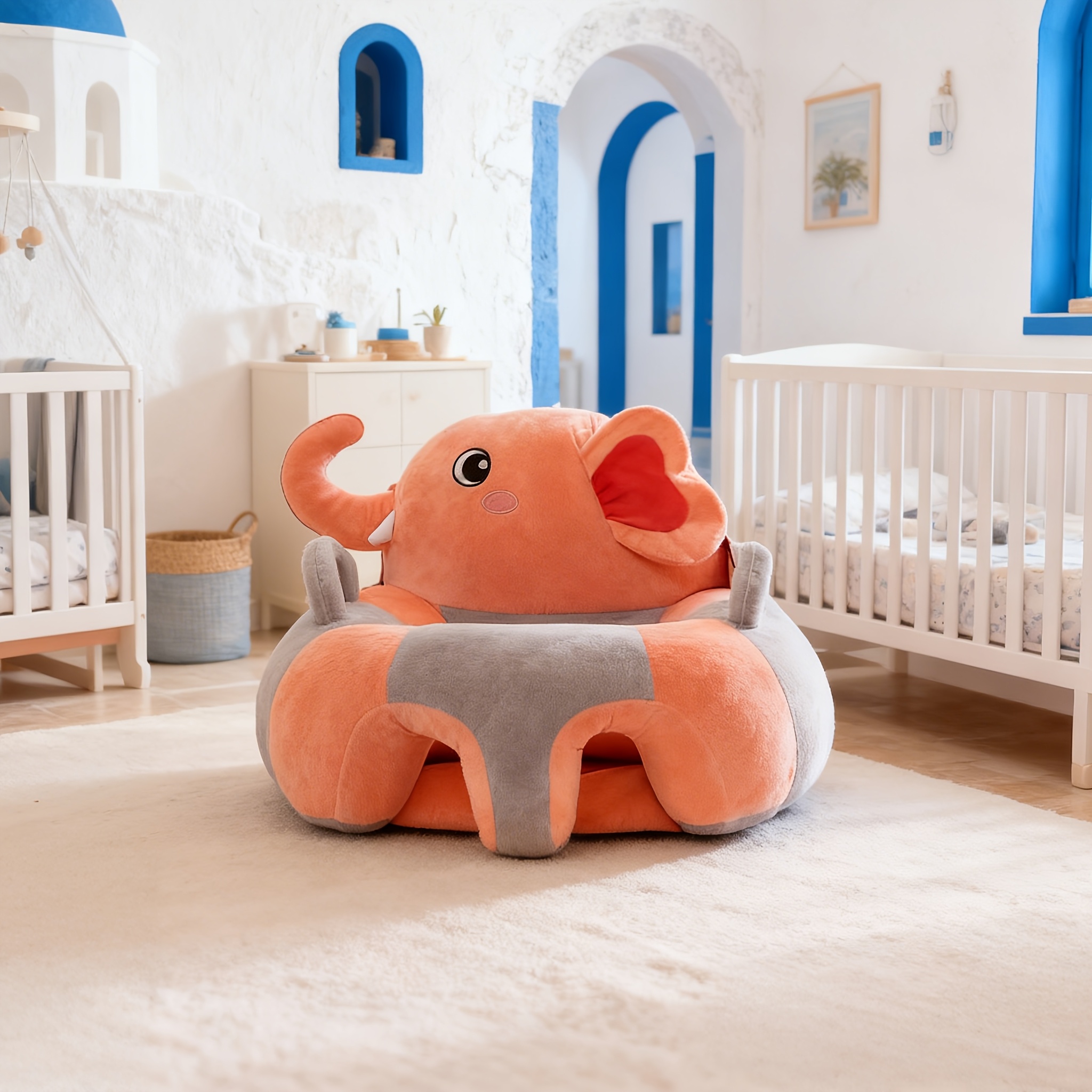 Baby Armchairs in Various Styles and Colors, Animal-shaped Baby Learning Seats with Fillings, Plush and Soft Sofa Chairs for Infants and Toddlers, Sitting Practice Cushions, Sitting Practice Backrest Seats, Sofa Backrest Chairs