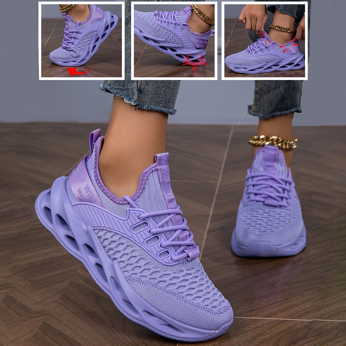 1 pair pink comfortable trendy hole laced casual shoes for men women lightweight breathable low top sneakers   versatile fashion shoes md sole mesh upper   commuting casual attire details 26