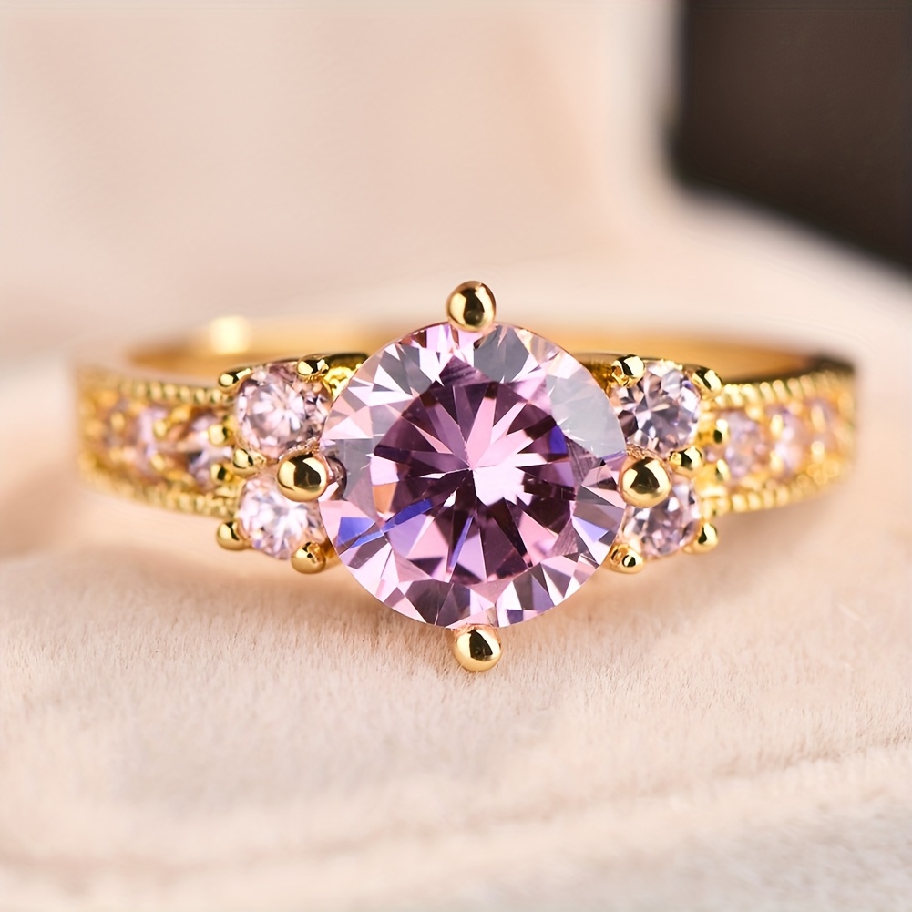 TEMU Angol A Gorgeous Men's And Women's Black Round Ring, Inlaid With Synthetic Zirconia, Candy-filled Wedding Ring