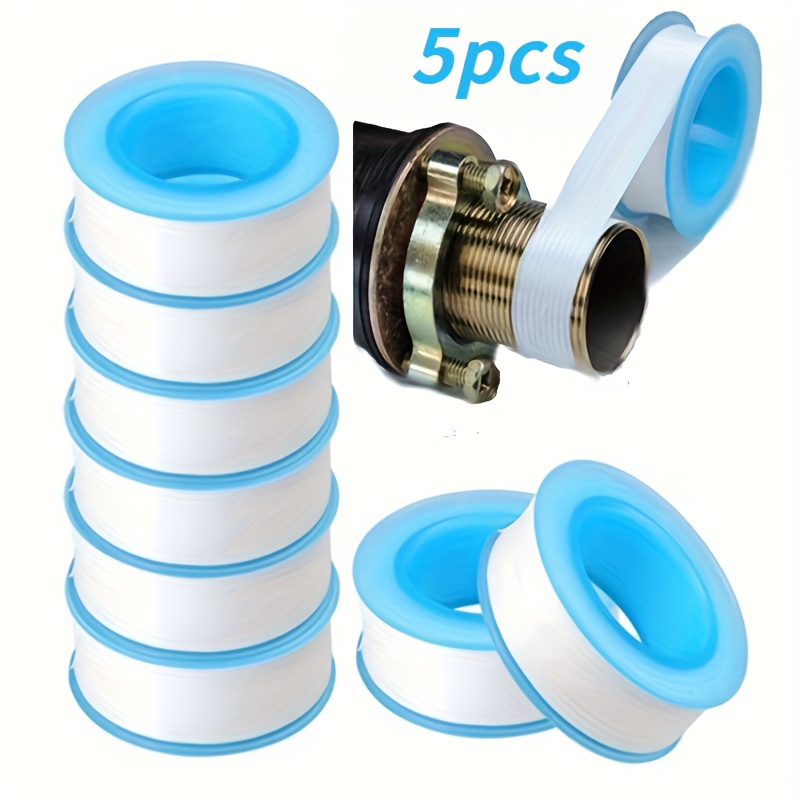 5pcs/10pcs Set Leak-proof Sealing Tape, Thread Seal Tape, Shower Hose Tape, Kitchen Sink Installation Accessories, White Pipe Sealing Tape