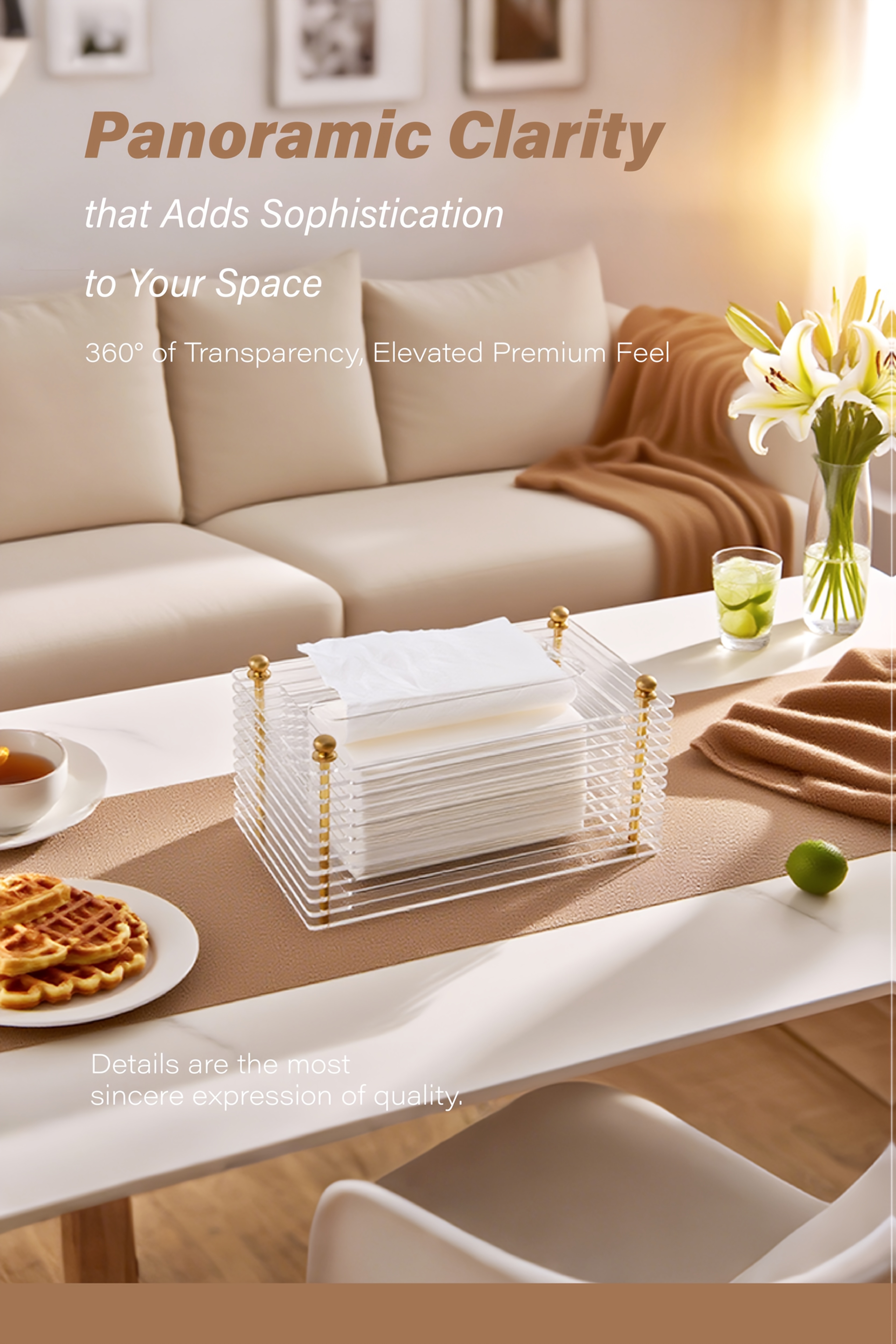 square clear acrylic tissue box box covers rectangular bathroom facial napkin box holders table clear dryer sheet dispenser for bathroom kitchen and cars Product details 0
