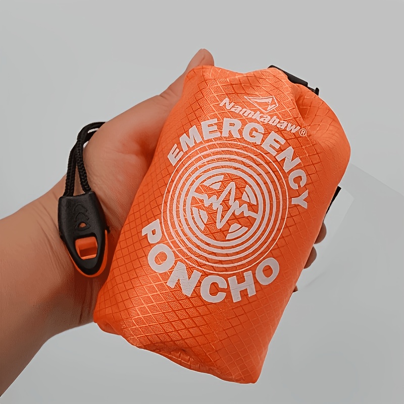 TEMU Nam Portable Multifunctional Emergency Tool Kit, Exquisite Drawstring Pouch And Pe Non-install Raincoat And Outdoor Pp Whistle, Outdoor Camping