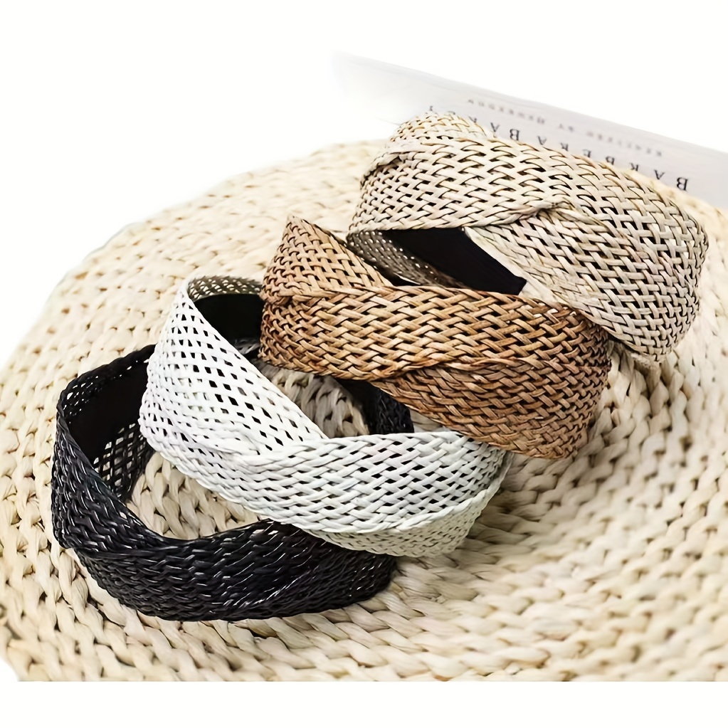 

Bohemian Style Wide Brimmed Headbands, Cross Knotted Wide Hair Bands, Twist Women's Hair Accessories
