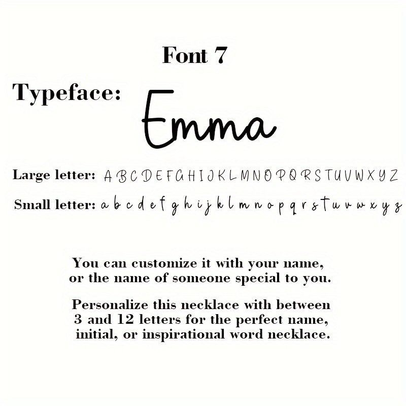 Personalized English Name Hollow Heart Pendant Necklace
