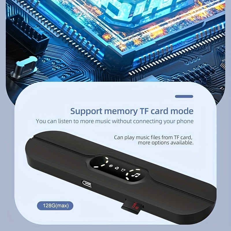 Bone Conduction Wireless Sleep Music Box - 3rd Gen High-Tech Under-the-Pillow Design, Exclusive Music Without Distractions, White Noise Reduction, Timed Shutdown, Supports Card Mode, Rechargeable Lithium Battery, Type-C Charging, Portable Audio Device for Relaxation, Sleep Aid, Sleek Cylindrical Design, Durable Construction