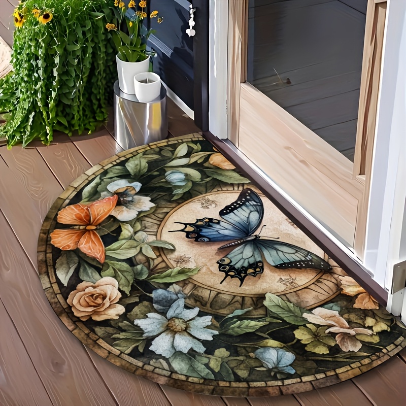 TEMU 1pc Vintage Mandala Welcome Doormat, Suitable For Indoor And Outdoor Use, For Living Room, Kitchen, Bedroom, Patio, Bathroom, Cafe Entrance