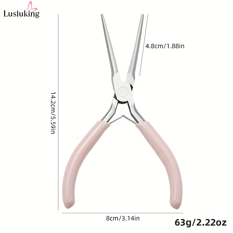 Image of 1pc, Handle Long Pointed Nose Shaping Pliers Stainless Steel Shaping Tweezers Nail Polish Nail Extender Nail Shaping Clip Nail Tools