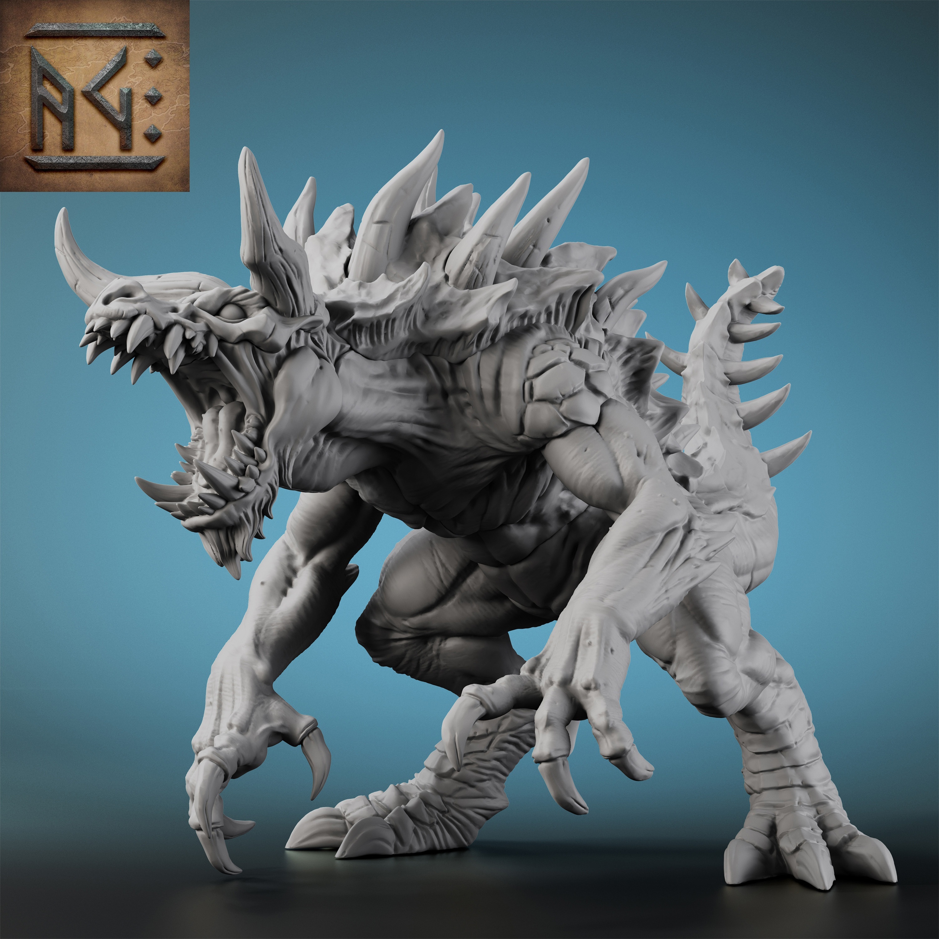 

Monster Miniature Tarrasque 3d Printed Fantasy Tabletop Miniatures For Role Playing Minaitures Board Game