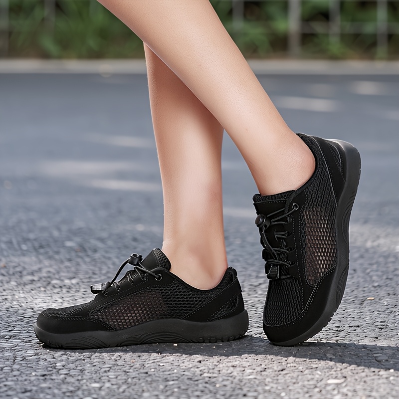 Plus Size Wide Fit Walking Shoes, Lightweight Breathable