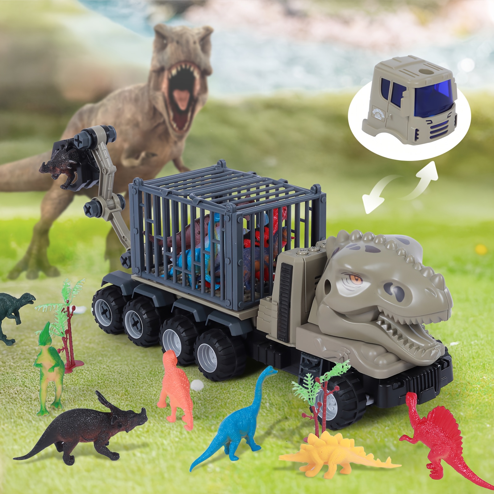Year Old Boy Toys Dinosaur Transport Carrier Trucks For Toddlers