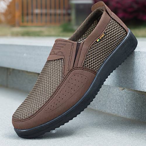 mens breathable slip on casual shoes lightweight fabric upper cushioned eva insole durable rubber sole retro for spring summer fall outdoor