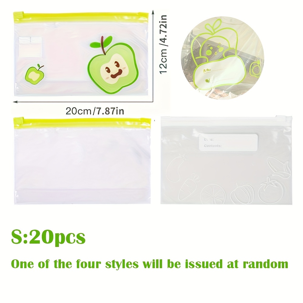 10 15 20pcs of 1 set reusable zipper bag with widen bottom design food grade transparent storage bag sealing plastic container for travel freezer camping and kitchen home accessories details 9