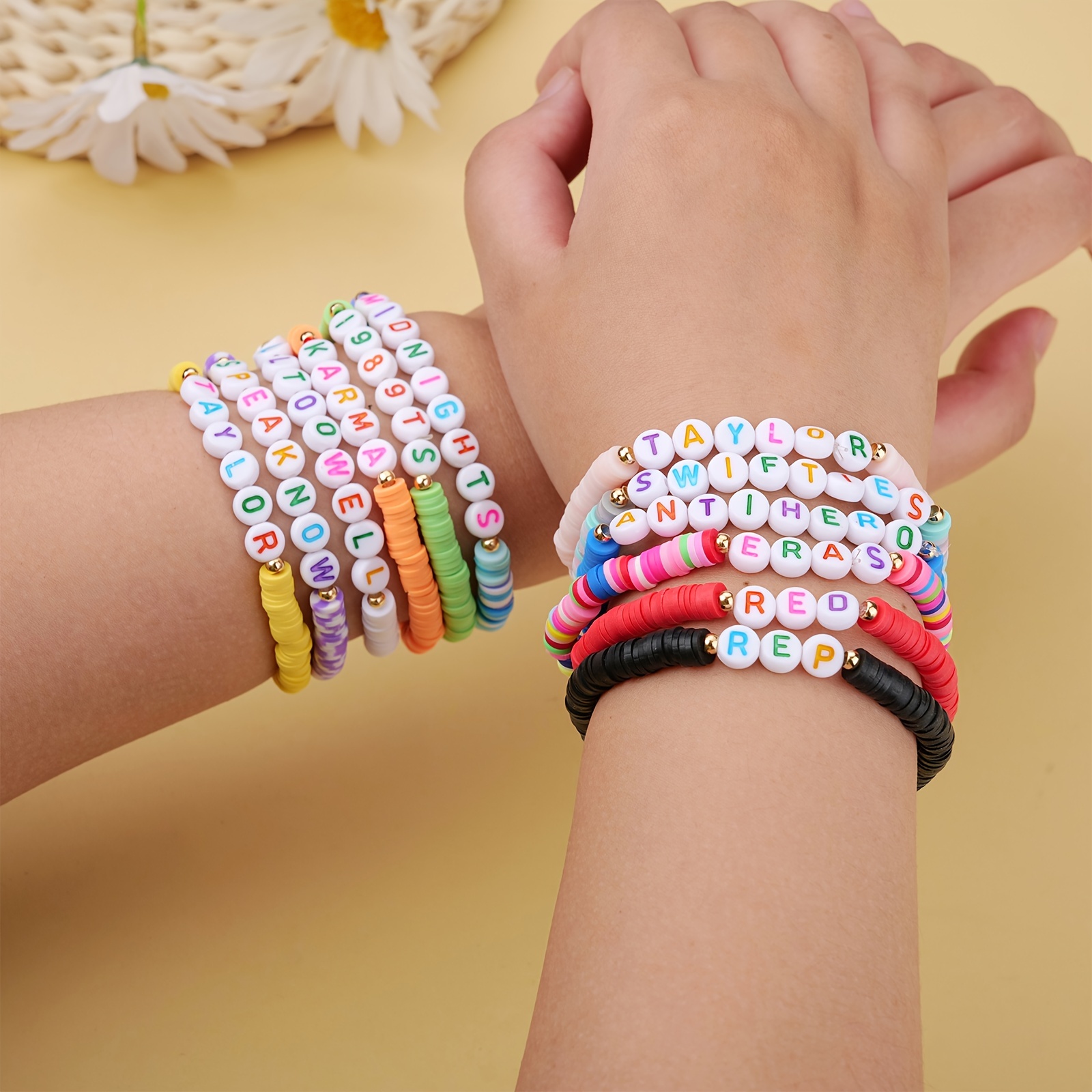 

12-piece Women's Fashion Friendship Bracelets Set - Colorful, Simple Style Wrap Bracelets For Parties & Music Festivals - All-season Plastic Beaded Jewelry