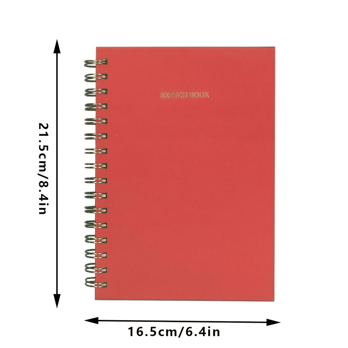 TEMU Large Size Coil-bound Sketchbook - 21.5cmร16.5cm Dimensions, High-quality Thick Cover, Heavy-weight Paper Pages, Suitable For Painting And
