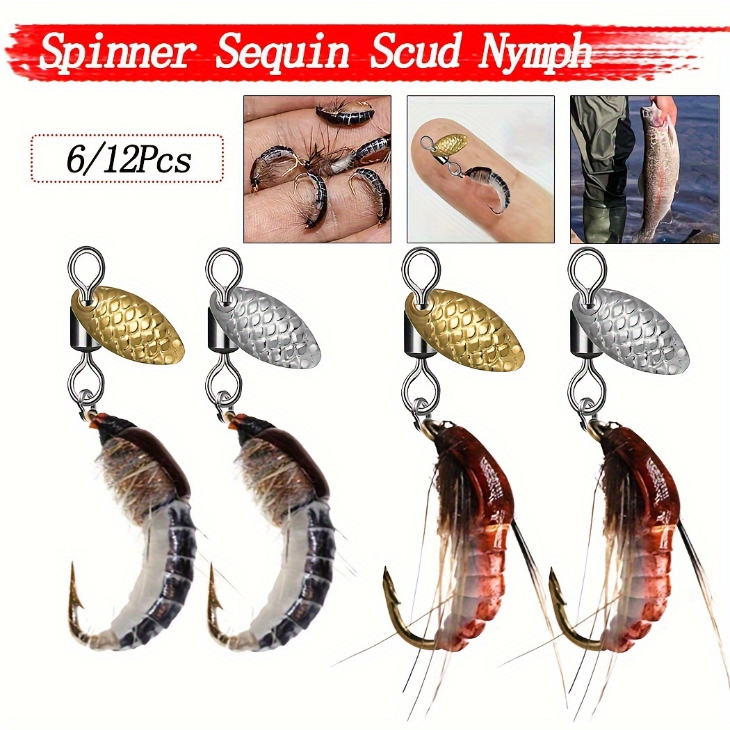 Bionic Scud Nymph Blade Fishing Spinner Lure Trout - Temu
