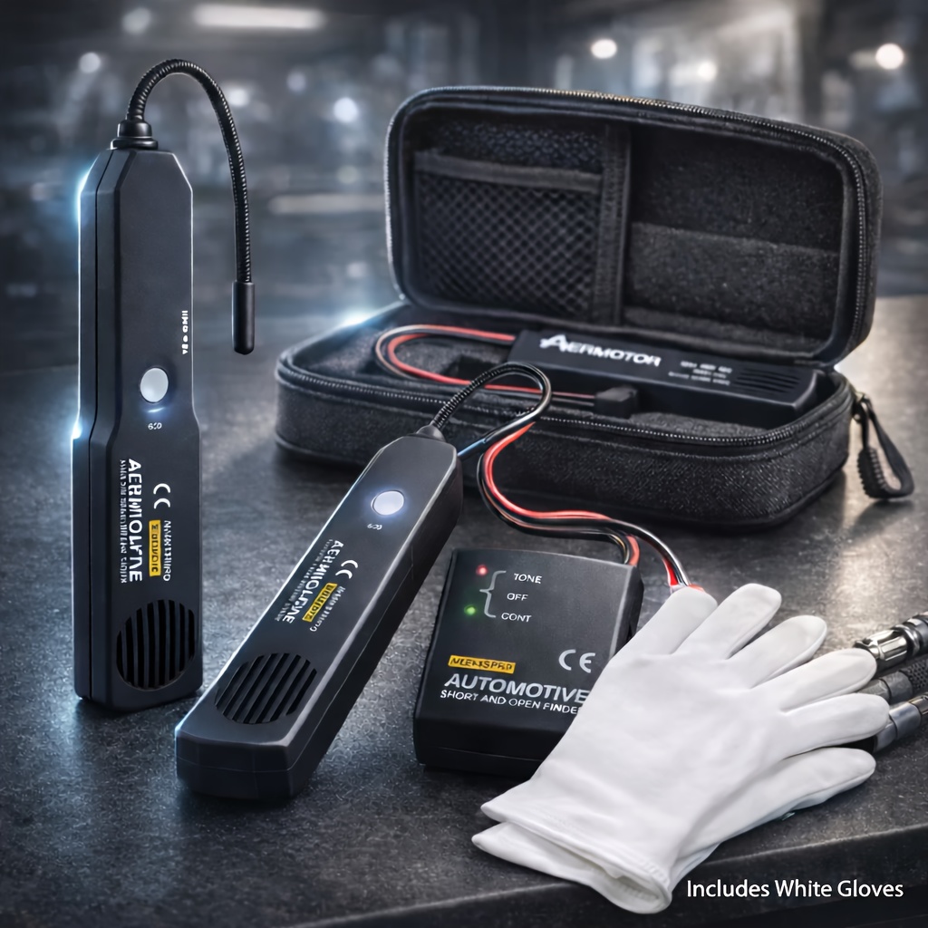 Short Circuit Fault Detection Tool, 1 Set Of Em415pro 6-42v Automotive Circuit Tester, Flexible Probe For Vehicle Electrical Diagnostics And Repairs, Includes Tool Kit And White Gloves