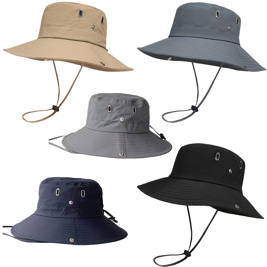 2 pack outdoor for sun hats for men and women wide brim boonie bucket hat with neck flap for sun protection foldable for hiking fishing camping beach summer