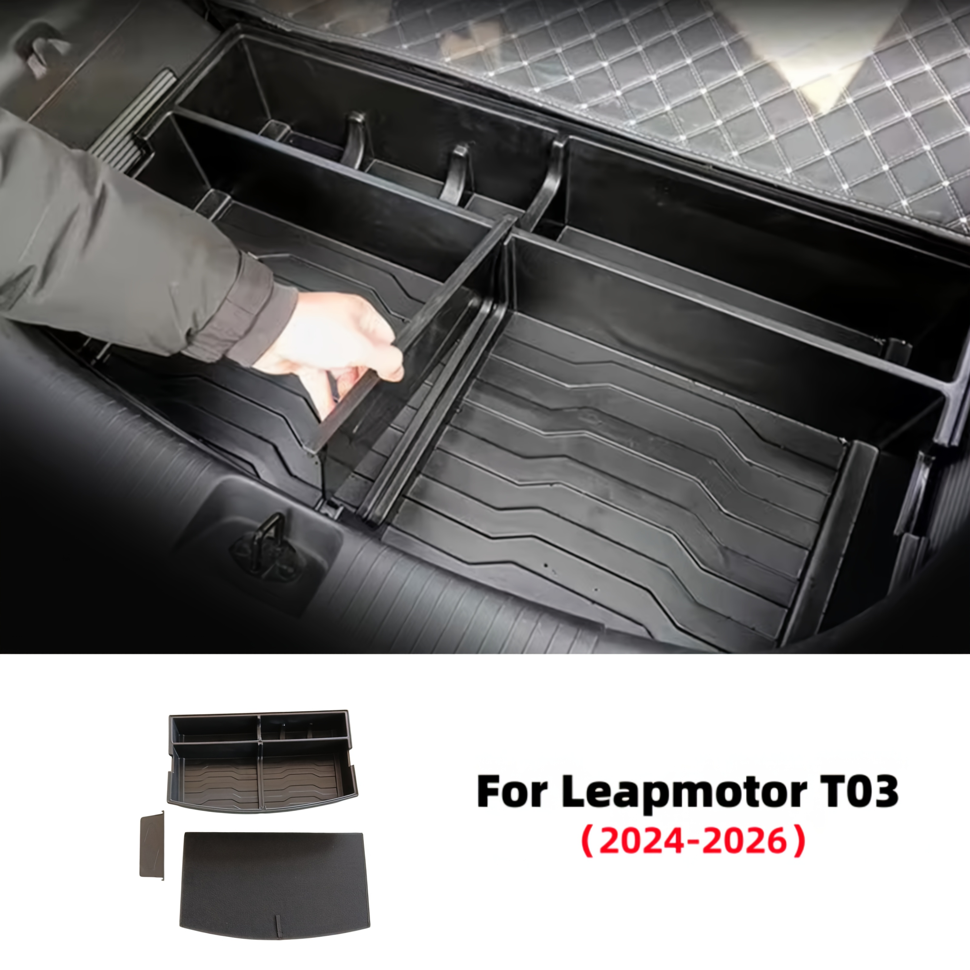 immagine dell'articolo compatibile con i     t03 dal 2024 al 2026, questo pannello posteriore per bagagliaio   da copertura e accessorio di stoccaggio