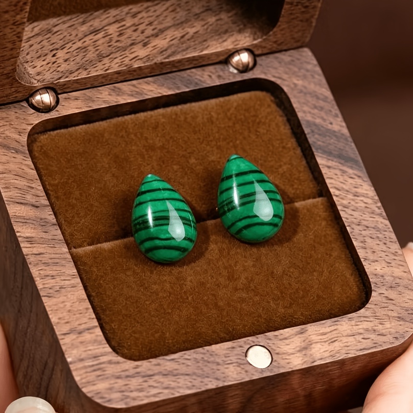 Women's Hypoallergenic Natural Stone Water-Drop Earrings