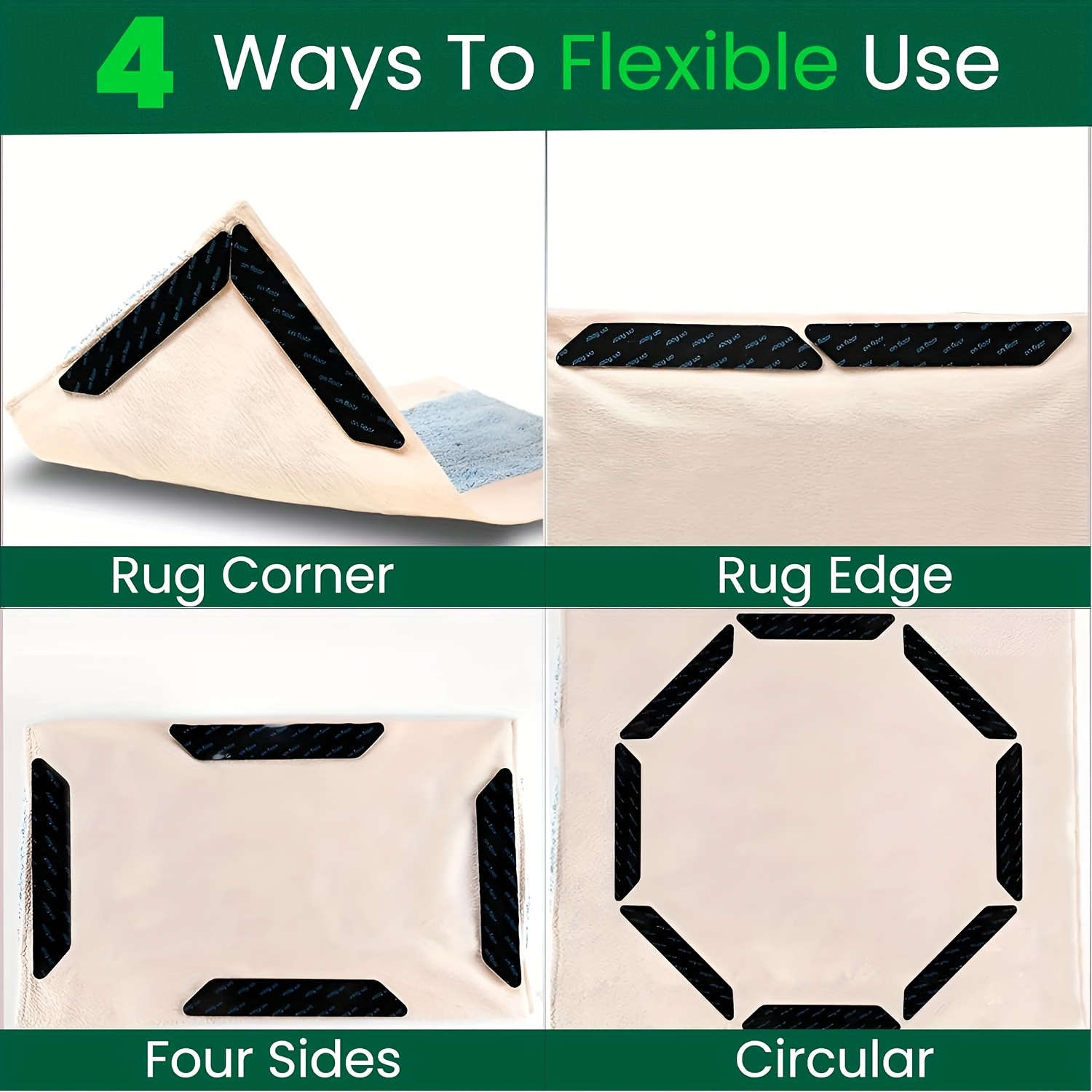 double sided washable removable prevents curling corner carpet holder holds carpet in place non slip tape suitable for hardwood floors and tiles details 6